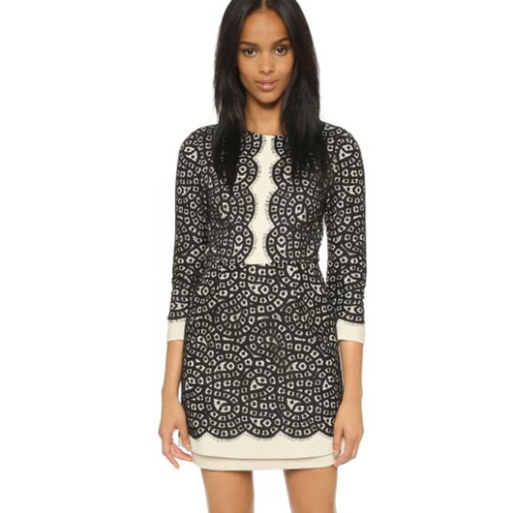 CCO Sale! BCBGMAXAZARIA Black and White Lace Dress